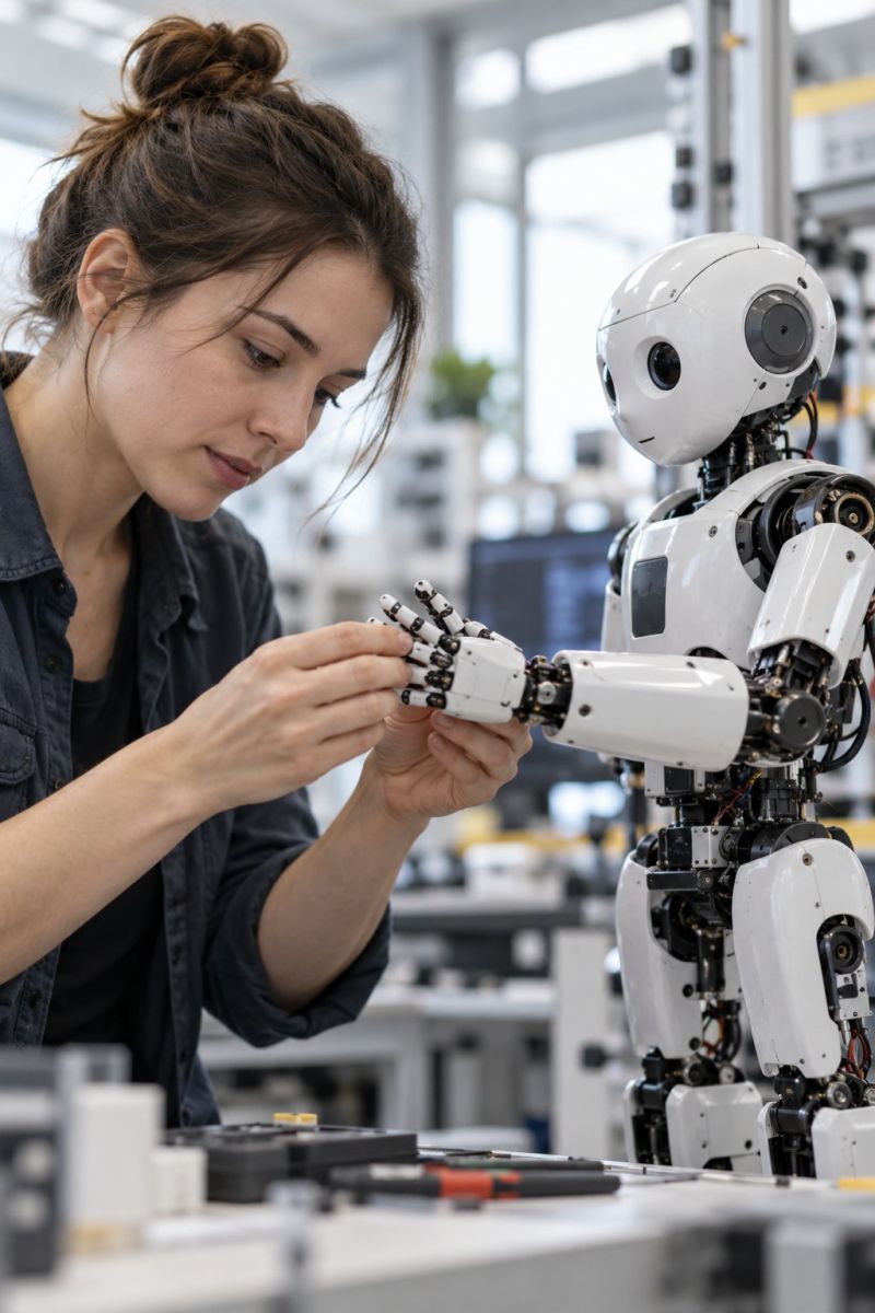 Technicien reglant main robot image picture accurate picture amazing demonstrating the mischiefs wild of human activities on la technicien reglant main d robot